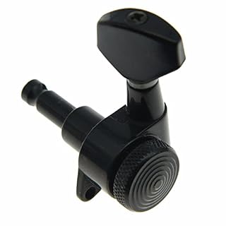 Dopro Mécaniques de guitare verrouillables pour gaucher – 6 clés d’accordage en ligne – Noires – Fabriquées en Corée - Les Beatles, Paul McCartney, John Lennon, RIngo Starr, George Harrison Dopro Mécaniques de guitare verrouillables pour gaucher - 6 clés d'accordage en ligne - Noires - Fabriquées en Corée – Image 2