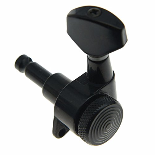 Dopro Mécaniques de guitare verrouillables pour gaucher – 6 clés d’accordage en ligne – Noires – Fabriquées en Corée - Les Beatles, Paul McCartney, John Lennon, RIngo Starr, George Harrison Dopro Mécaniques de guitare verrouillables pour gaucher - 6 clés d'accordage en ligne - Noires - Fabriquées en Corée – Image 3