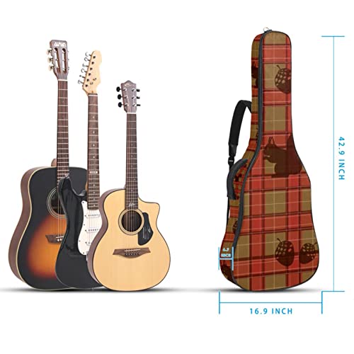 Housse de protection rembourrée pour guitare acoustique classique Motif écossais et écureuil, Multicolore 01., 42.9×16… - Les Beatles, Paul McCartney, John Lennon, RIngo Starr, George Harrison Housse de protection rembourrée pour guitare acoustique classique Motif écossais et écureuil, Multicolore 01., 42.9x16… – Image 6