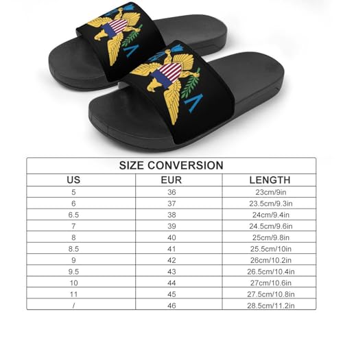 Virgin Islands Flag Funny Slide Sandals Non-Slip PVC Shower Slipper House Shoes Open Toe Slippers for Adult 40 (250mm)2