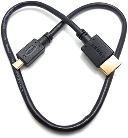 MainCore 50cm long Micro HDMI to HDMI Video Audio Cable for Digital Camera/Car Dash Cam/Tablet/Laptop/Video Action Camera/Camcorder .etc (Available in 0.5m, 1m, 1.5m, 1.8m, 2m, 3m, 5m) (0.5m)