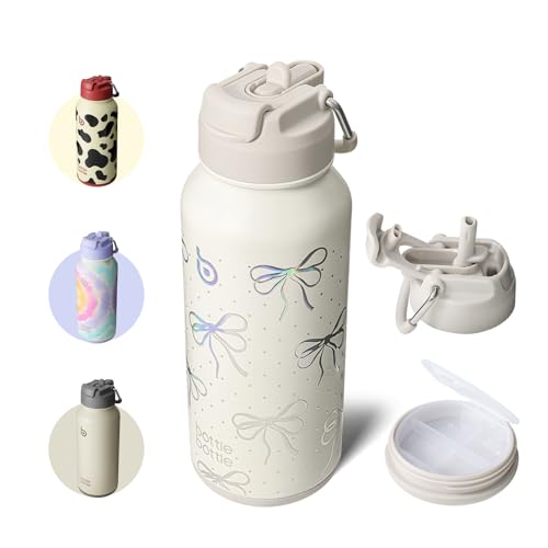 BOTTLE BOTTLE ���� 850ml �ۗ�ۉ� ��d�\�� �X�e�����X ���@�r�X�g���[�t�� ������ 2WAY�W �ꕔ���[ �R��h�~ �����^�� �H��@�Ή� �X�|�[�c �A�E�g�h�A �u�����O�{�E