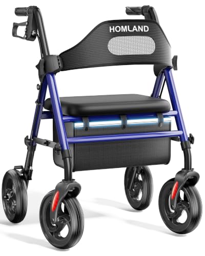 HOMLAND Foldable Rollator Walker with Seat