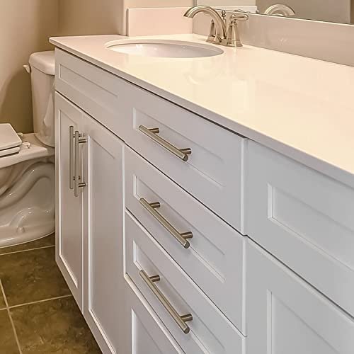 Flexzion Silver Cabinet Handles, 8 in, 5.03 in Centers, Stainless Steel - image 5