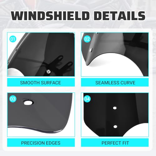 WolflineMoto Minimalist Style Windshield