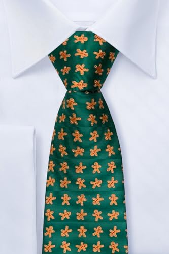 Retreez Christmas Adorable Gingerbread Man Woven Boy's Tie - 8-10 years3