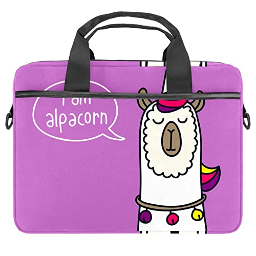 Sac ordinateur portable 13 pouces à 14.5 pouces étui bandoulière multicolore lama licorne