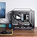 Mechanic Master C34Pro Compact Desktop PC Case with Carry Handle | 360mm AIO Support, ATX/E-ATX (27cm Width), Long GPU Compatibility, Modular Design & Switchable 5-Slot Mode(Moonlight Silver)