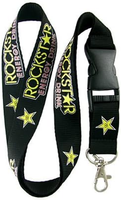 Rockstar Lanyard Keychain Holder with snap buckle