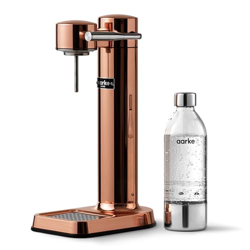 Aarke Carbonator 3, Sparkling Water Maker with Water Bottle, Copper Finish