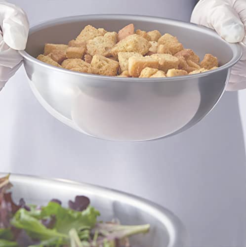 Tezzorio 1-1/2 Quart Heavy Duty Stainless Steel Mixing Bowl, 22 Gauge (0.8 Mm) Flat Base Bowl With Curved Lip, Heavyweight Mixing Bowls/Prep Bowls #TOP2