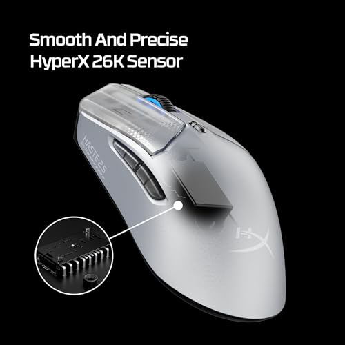 HyperX Pulsefire Haste 2 S Wireless Gaming Mouse | Solid magnesium-alloy shell | Operating weight of 64 grams Glass Skates | Enhanced battery life NGENUITY software - Image 7
