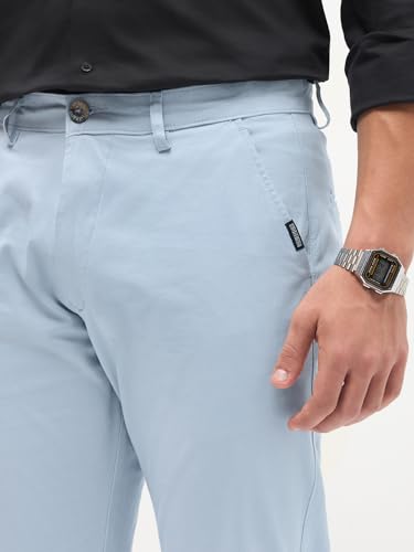 Image of Urbano Fashion Men's Regular Fit Mid Rise Cotton Casual Chinos Trousers Stretch