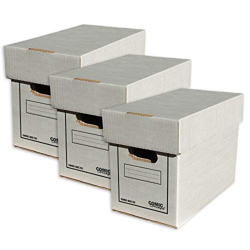 Comic Concept 3 cajas de cómic (cortas) con tapa, cartón
