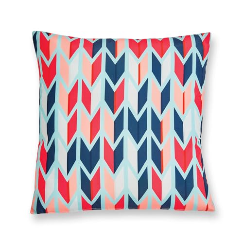 Pair of Scatter Cushions for Garden Outdoors Water Resistant | Floral Aztec Chevron Geometric (Chevron)