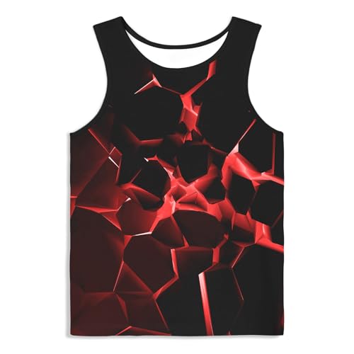 Linnhoy Boys Graphic Tanks Tops Unisex Kids 3D Print Colorful Sleeveless Tank Shirts Girls Novelty Summer Vest 4-16 Years