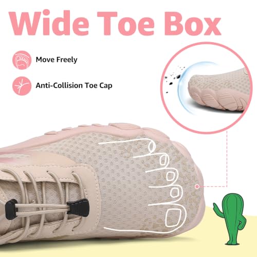Image of SAGUARO Water Shoes for Women - Barefoot Quick-Dry Aqua Sock, Lightweight, Breathable for Swimming, Beach and Outdoor Activities Size 5.5-10.5