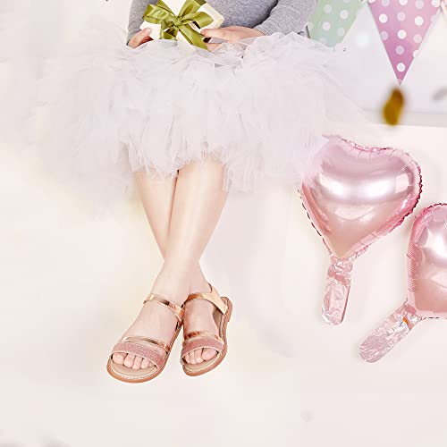 Image of Felix & Flora Toddler Girl Sandals - Little Girl Easter Dress Shoes Lightweight Open Toe Beach Holiday Flats