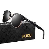 👍 HD-Polarisierte Objekte 👓 ➤ 100% UV400-Schutz. Filtern Sie 99% der reflektierten Blendung ohne Trübung oder optische Verzerrung aus. Die polarisierten Sonnenbrillen bieten eine klare Sicht vor Ihren Augen, um klar und bequem zu sehen.