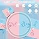 MORAINJAY 53 Stück Gender Reveal Partygeschirr für 16 Gäste, Babyparty Deko Partyteller Set, Neutral Girl or Boy Baby Party Decoration Rosa Blau Teller Becher Servietten Tischdecke für Baby Shower