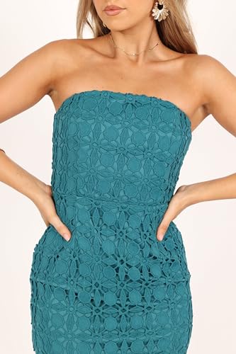 Petal & Pup Women's Candice Strapless Lace Midi Dress2