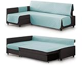Milica Funda Acolchada Compatible con Sofa Cama Esquinero Friheten de IKEA | Protector Lavable y Elegante | Válido para Chaise Longue Izquierda o Derecha | Fabricado en España | Color: Aguamarina