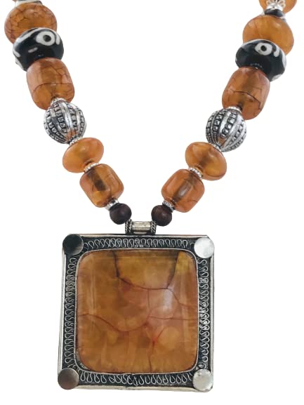 See full amazon price history chart for Sattyaki Antique Silver Oxidised Tribal Tibetan Bohemian Jewellery Tibetan Stone Necklace for Women and Girls (Black White Tribal beads with Mint stone) (Yellow) Sattyaki Antique Silver Oxidised Tribal Tibetan Bohemian Jewellery Tibetan Stone Necklace for Women and Girls (Black White Tribal beads with Mint stone) (Yellow) (B0BD7QVRHD) Amazon Price History, Amazon Price Tracker