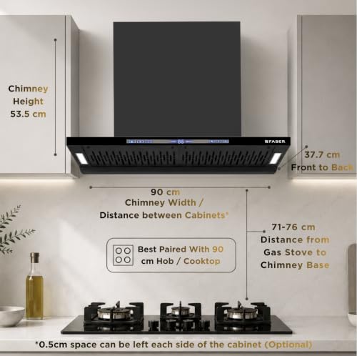Image of Faber SLIMX 90cm 1500m /hr BLDC Autoclean Filterless T-Shape Chimney||Built In Oil Collector|Touch & Gesture Control|12Yr Motor,2Yr Comprehensive Warranty by Faber |HOOD SLIMX HC SC FL BK BLDC IN 90-T