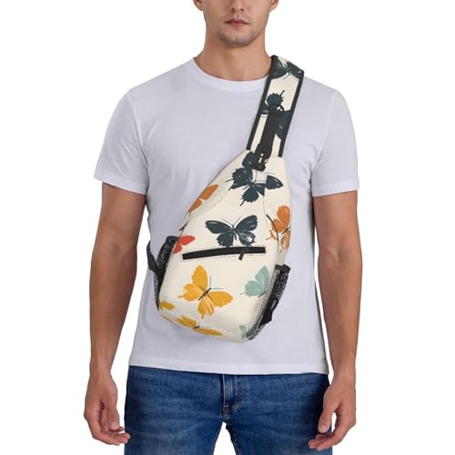 Bolso cruzado colorido con mariposas y flores para viaje miniatura 7