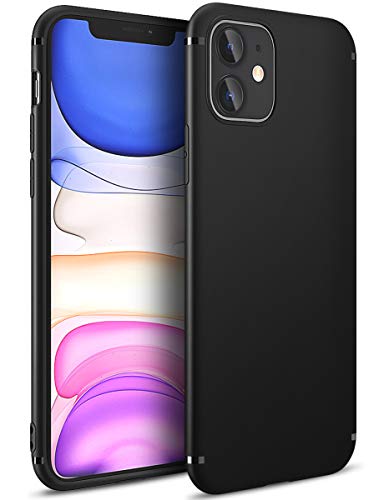 BENNALD Cover per iPhone 11 Custodia in TPU Opaco, Morbido TPU Custodia Cover Slim Anti Scivolo Custodia Protezione Posteriore Cover Antiurto per iPhone 11 - Nero