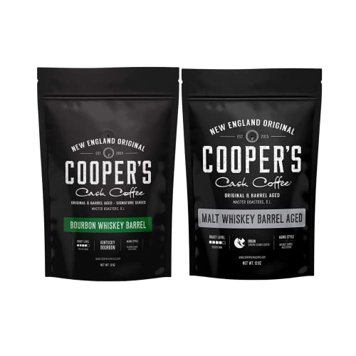 Bourbon Whiskey - Colombian Coffee Beans Aged In Kentucky Bourbon Whiskey Barrels - 12Oz And Single-Malt Whiskey - Sumatra Coffee Beans Aged In Stout Whiskey Barrels - 12 Oz #TOP23