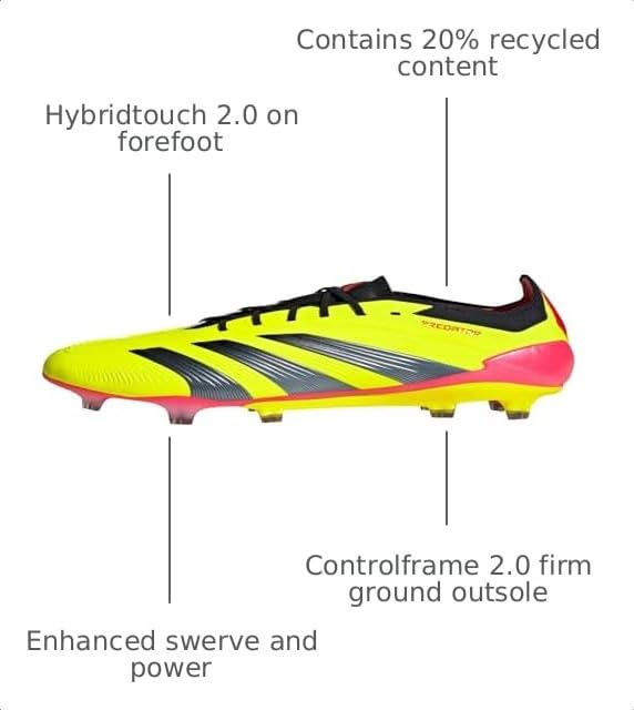 Image of adidas Elite Firm Ground Soccer Cleats - Yellow