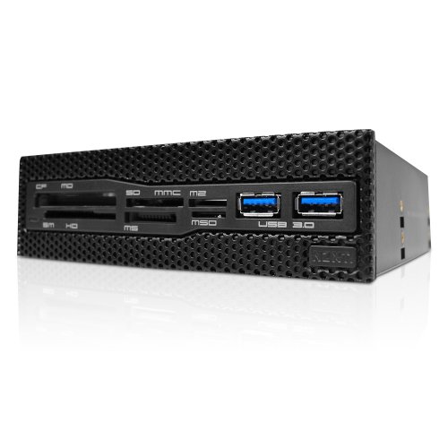 NZXT Aperture M Internal 5.25-Inch Mesh Card Reader with 2x USB 3.0 (AA-APMU3-B1)