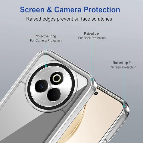 Image of Zapcase Back Case Cover for Realme P3 Pro 5G | Compatible for Realme P3 Pro 5G Back Cover | Case Cover with Camera Protection | (TPU + PC | Transparent)