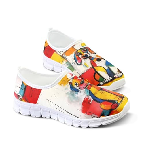 Image of Jeiento Cute Dog Women's Casual Slip On Shoes Loafers Sneakers for Women