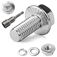 TXXATX 12 Stück M8x20mm Sechskantschrauben m6 Schrauben Set Edelstahl A2 70 Vollgewinde Außensechskan Flanschmuttern Federringe Unterlegscheiben Magnete Sechskant Stecknuss für Bauwesen Maschinen