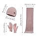 Winter Scarf Hat Gloves Fashion Accessory Kit Thermal Insulation Set Daily Cold Weather Wear Extreme Flexible Movement Design