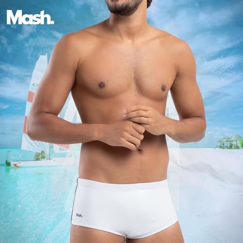 MASH Sunga com Vivo Secagem Rápida Xtra Life UV50 Masculina Adulto, Branco, G