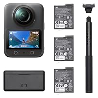 DJI Osmo 360 Adventure Combo – 360 Kamera mit 1-Zoll Sensor, 8K-360° Video, 4K/120fps & 170° Sichtfeld, 120MP Fotos, Action Cam & Vlog Kamera, Magnetischer Schnellwechsel, 3 Akkus & Ladeetui