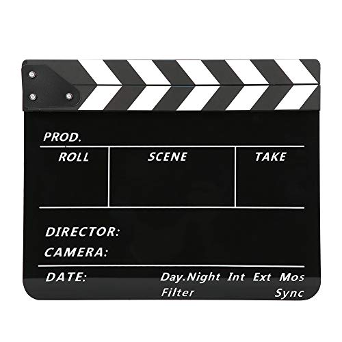 RASTKY Claqueta Acrílica de 30x25 Cm para Directores, Accesorios de Cine y Televisión, Herramienta Fotografía y Películas, Imán Incorporado, Sonido Nítido, Excelentes Juegos de rol - imagen 6