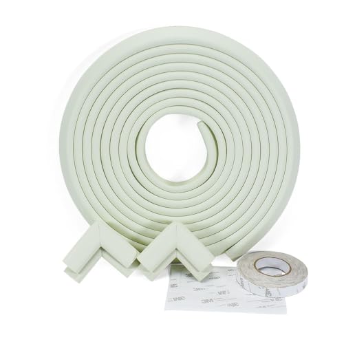 Yacool Baby Safety Edge Protector 2M with 4 Corner Guards Soft Foam Bumper Strip for Table and Furniture