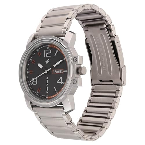 Hit. Watch Fastrack Hit List Analog Watch with Day and Date Black Dial Silver ...