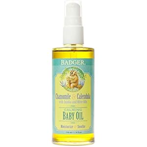 Badger Baby Oil Glass Bottle (4oz)