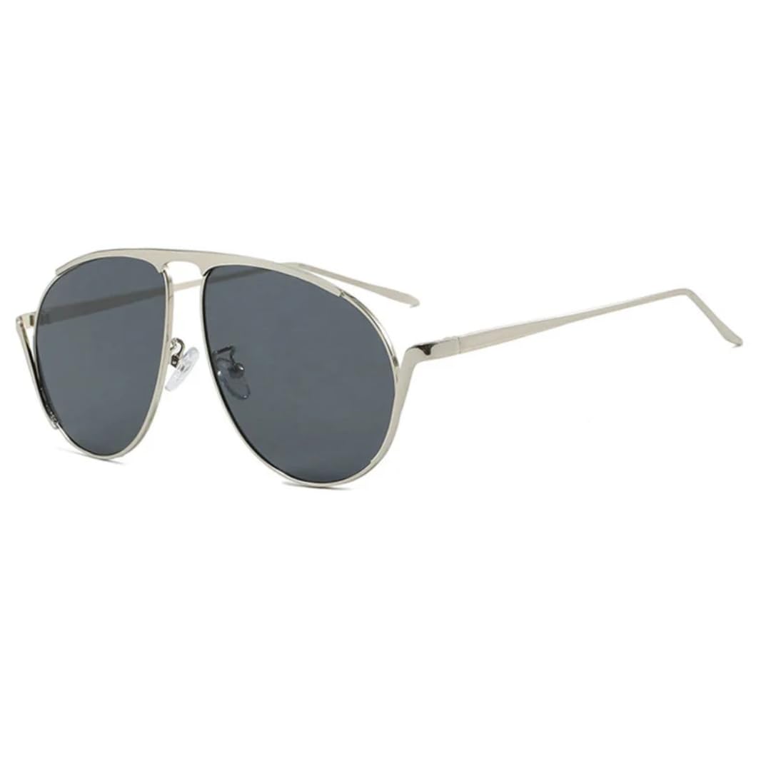 Occhiali da sole oversize popolari da donna con montatura in metallo, occhiali da sole da esterno, occhiali da sole UV400