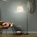 Brightech Lark Arc Lamp for Living Rooms & Offices, Floor Lamp with Unique Hanging Wicker Shade, Standing Lamp for Bedroom Reading, Tall Lamp Matches Boho and Other Living Room Decor