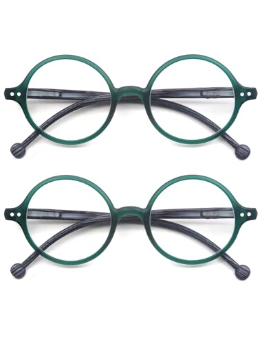 Image of Round Reading Glasses for Women Men Blue Light Blocking Circular Readers Unisex Ultra Lightweight Circle Eyeglasses