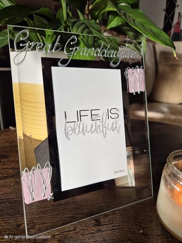 Dreamair Un Cadre Photo en Verre Great Granddaughter (P)(Pink)