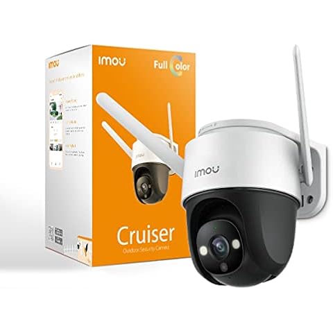 Imou Cruiser 4MP - Outdoor Pan/Tilt Camera, 1080P, Full Colour Nightvision, Spotlights, AI Human Detection, 2 Way Audio, 110dB Siren, Local Hot-Spot Connection, H.265 White Cover