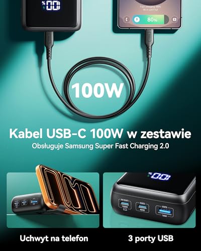 INIU Power Bank, 100 W 25000mAh Powerbank Klein maar Sterke, USB C Input & Output Laptop Externe Batterij Compatibel met MacBook Pro iPad Air iPhone 16 15 14 Pro Samsung S24 S23 - Afbeelding 5