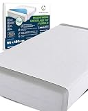Sensalou wasserdichte Bettunterlage 90x180 cm mit Flügeln 44 cm - Waschbare Matratzenauflage 90°C, Inkontinenz Unterlage Wiederverwendbar, Saugstarke Betteinlage 2400 ml/m², Weich und Geräuschlos